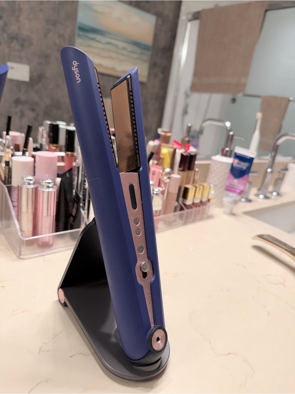 Dyson Corrale Cordless Hair Straightener - Navy Blue with Rose Gold Accents
